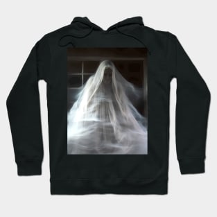 Halloween Ghost 3: Haunting Ghost Bride on a Dark Background Hoodie